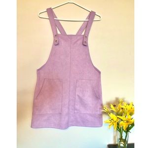 NEVER WORN Ultra-soft Lilac Mini Overall Dress